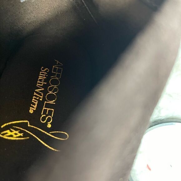 Aerosoles StichnTurn leather suede Brown ankle boots front zipper size 11 - Picture 8 of 10